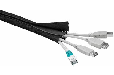MicroConnect Cablesock s háčikom a slučkou 1.8m čierna