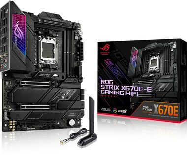 ASUS ROG STRIX X670E-E GAMING WIFI / AMD X670 / DDR5 / SATA III RAID / USB / GLAN / Wi-Fi / M.2 / sc.AM5 / ATX