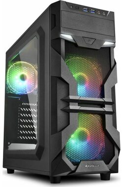 Sharkoon VG7-W RGB čierna / ATX / 2x USB 3.0 / 3x 120 mm / priehľadná bočnica / Bez zdroja
