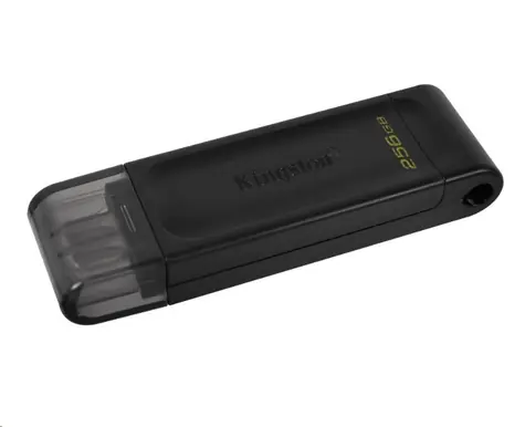 Kingston DataTraveler 70 256GB čierna / Flash Disk / USB 3.2 Gen 1 - (USB-C 3.0)