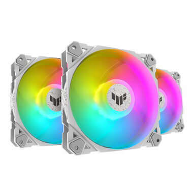 ASUS TUF Gaming TF120 ARGB (3ks) biela / 120 mm / Advanced FDB / 250-1900 RPM / 76 CFM / 29 dB