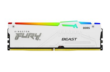 Kingston Fury Beast White RGB 32GB (1x32GB) DDR5 5600MHz EXPO/CL36/DIMM/On-Die ECC/EXPO/XMP/1.25V