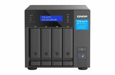 QNAP TVS-h474-PT-8G / Intel Pentium G7400 3.7GHz / 8GB DDR4 / 4x3.5" SATA III + 2x M.2 2280 / 2x 2.5GLAN