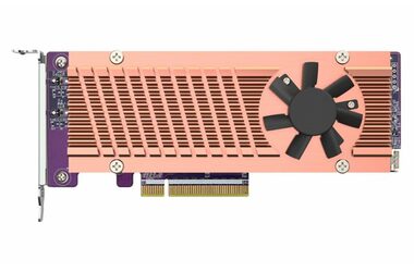 QNAP QM2-2P-384A Rozširujúca karta PCIe pre NAS / 2 x sloty M.2 22110 / PCIe Gen3 x8