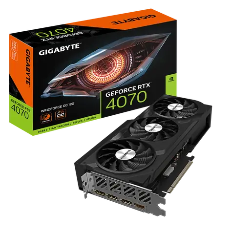 GIGABYTE GeForce RTX 4070 WINDFORCE OC 12G / 2490 MHz / 12GB GDDR6X / 192bit / 1x HDMI + 3x DP / 200W (8)