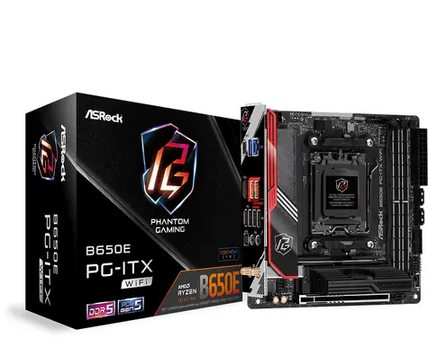 ASRock B650E PG-ITX WiFi DDR5 / B650E / AM5 / 2x DDR5 / PCIEx16 / 1x 2.5GLAN / Mini-ITX