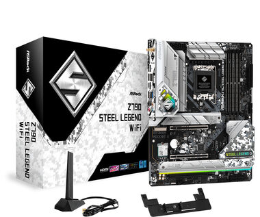 ASRock Z790 Steel Legend WIFI / Z790 / LGA 1700 / 4x DDR5 / PCIEx16 / 1x 2.5GLAN / ATX