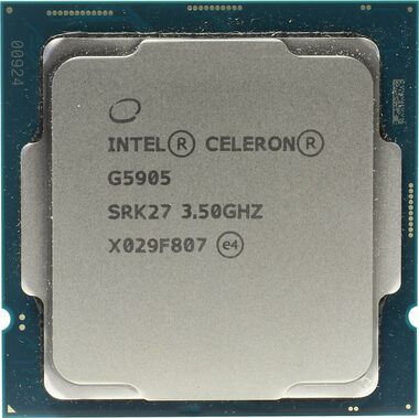 Intel Celeron G5905 @ 3.5GHz - TRAY / TB 3.5GHz / 2C2T / 4MB / UHD Graphics 610 / Comet Lake / 58W
