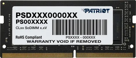 Patriot Signature 16GB (1x16GB) 3200MHz / SO-DIMM / DDR4 / CL22 / Non-ECC / Unbuffered / 1.2V / Dual-Rank