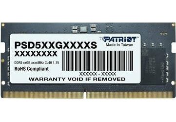Patriot Signature 16GB (1x16GB) 5600MHz / SO-DIMM / DDR5 / CL46 / NON-ECC / Unbuffered / 1.1V