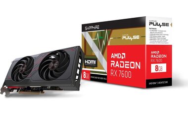 Sapphire PULSE RX 7600 GAMING OC 8G / 2755 MHz / 8GB D6 / 128-bit / 1x HDMI + 3x DP / 185W (8)