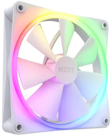 NZXT F140RGB biela / 140mm / FDB / 20 - 32.5 dB &amp; 500-1800 RPM / 89.48 CFM / 4-pin PWM + 4-pin NZXR RGB