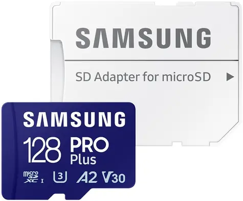 SAMSUNG PRO Plus microSDXC 128 GB + SD adaptér / UHS-1 / Class 10 / U3 / Čítanie: 180MBps / Zápis: 130MBps
