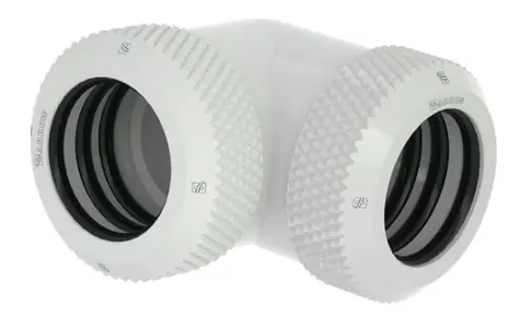 Barrow Spojka pre 14mm pevnú trubicu - 90° koleno biela
