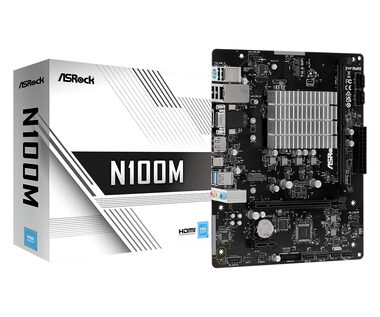 Základná doska ASRock N100M / Intel N100 / 1xDDR4 / VGA / SATA III / micro-ATX