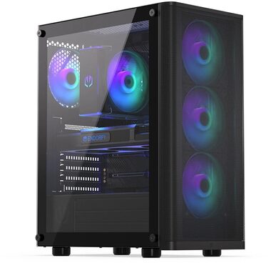 Endorfy Ventum 200 ARGB čierna / ATX / mictoATX / mini-ITX / Bez zdroja / Podpora vodného chladenia / Priehľadná bočnica 