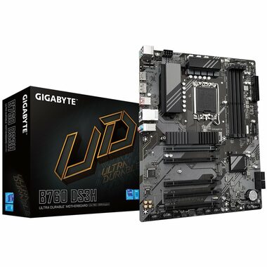 GIGABYTE B760 DS3H / B760 / LGA 1700 / 4x DDR5 / 4x SATA III / 6x USB / 4x PCIE x16 / 1x GLAN / 2x M.2 / ATX