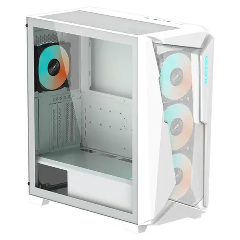GIGABYTE C301 GLASS biela / E-ATX / 2x USB3.0 + 1x USBC3.0 / 4X 120mm / bez zdroja / priehľadná bočnica / dopredaj