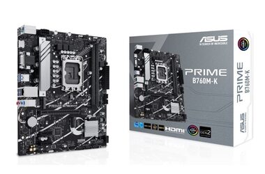 ASUS PRIME B760M-K / B760 / LGA 1700 / 2x DDR5 / 1x PCIEx16 / 1x 2.5GLAN / mATX
