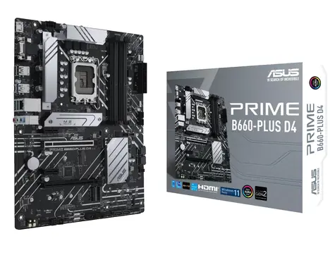 Asus Prime B660 - PLUS D4 / Intel B660 / sc.LGA 1700 / DDR4 / ATX / 4X sloty RAM / 7.1