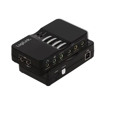 LogiLink UA0099 čierna / Externá zvuková karta / 8 kanálov / USB / S/PDIF / 3.5mm jack