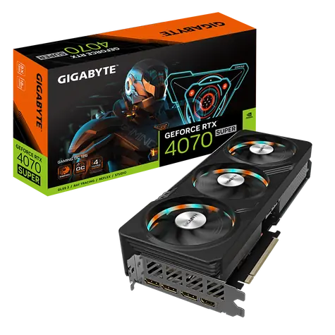 GIGABYTE GeForce RTX 4070 SUPER GAMING OC 12GB / 1980 - 2565 MHz / 12GB GDDR6x / 192-bit / 1x HDMI + 3x DP / (16)