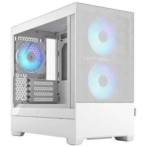Fractal Design Pop Mini Air RGB Clear Tint biela / mATX / 2x USB 3.0 / 3x 120mm / bez zdroja / priehľadná bočnica