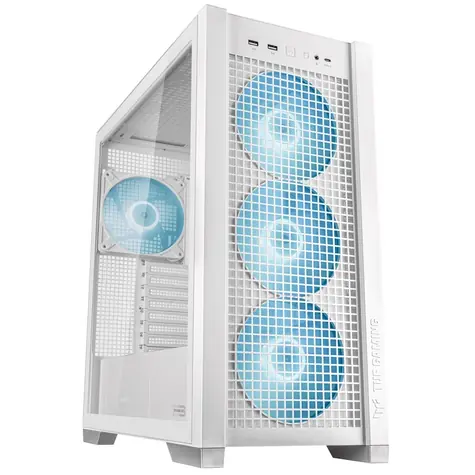 Asus TUF GAMING GT302 TG biela / E-ATX / 2x USB 3.0 / USB-C / 4X 140mm / bez zdroja / priehľadná bočnica 
