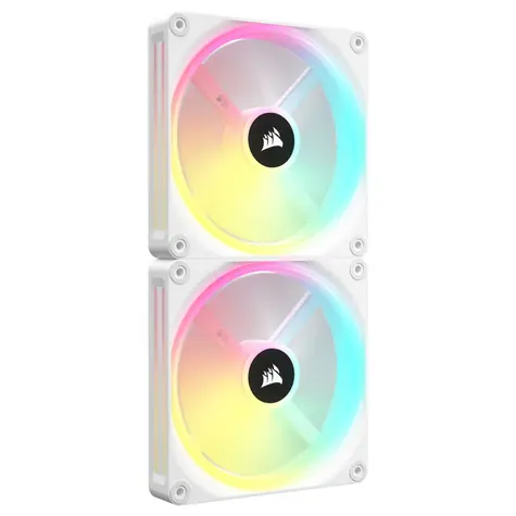 Corsair iCUE LINK QX140 RGB Series 140mm biela 2 ks / Dynamic Fluid Bearing / 400-2000 RPM / 82.5 CFM / 4-pin