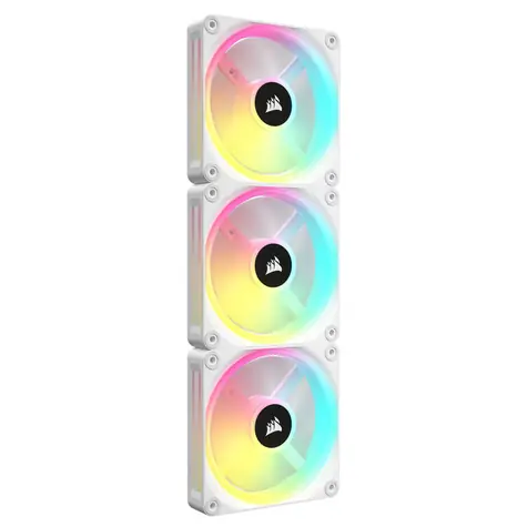 Corsair iCUE LINK QX120 RGB 120mm biela 3 ks / Hub / Magnetic Dome Bearing / 400-2400RPM / 63.1CFM 