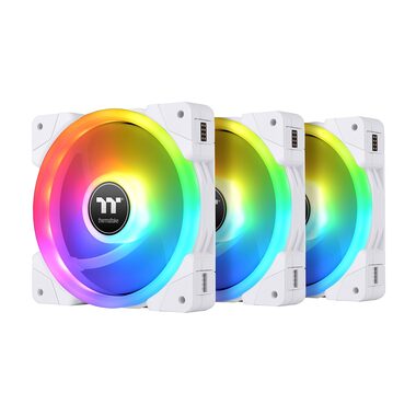 Thermaltake SWAFAN EX12 RGB biela 3ks / Ventilátor / 120 mm / Hydraulic Bearing / 2000 RPM @ 32.5 dB / 56.26 CFM