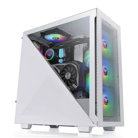 Thermaltake Divider 300 TG ARGB biela / ATX / 1x USB-C 3.2 / 2x USB-A 3.0 / bez zdroja / priehľadná bočnica