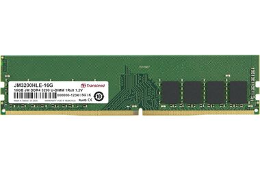 Transcend JetRam 16GB (1x16GB) 3200MHz / U-DIMM / DDR4 / CL22 / 1.2V / 1Rx8