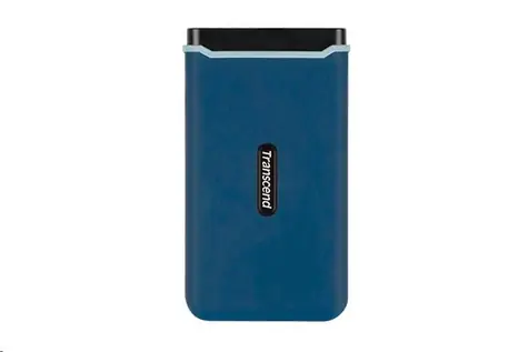 Transcend ESD370C Externý SSD 250GB modrá / USB-C 3.1 Gen 2 / R: 1050MBs / W: 950MBs                       