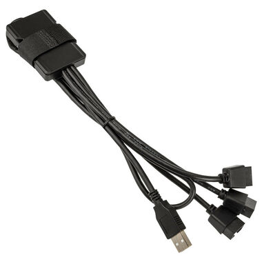 Lian Li USB Hub PW-U2TPAB USB 2.0 A -> USB 2.0 9-pin 3x čierna