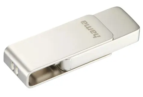 HAMA USB Uni-C Rotate Pre 32 GB strieborná / Flash disk / USB-C 3.1 / čítanie: až 70 MBs