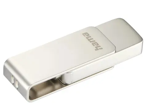 HAMA USB Uni-C Rotate Pre 64 GB strieborná / Flash disk / USB-C 3.1 / čítanie: až 70 MBs