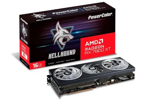 PowerColor Radeon RX 7800 XT Hellhound 16GB OC / 1507 - 2520 MHz / 16GB GDDR6 / 256-bit / 3x DP / 1x HDMI / (8+8) 750W