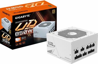GIGABYTE UD850GM PG5W / ATX / 850W / modulárny / 80PLUS GOLD / aktívny PFC / 120mm ventilátor 