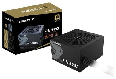 GIGABYTE GP-P650G / ATX / 650W / nemodulárny / 80PLUS GOLD / aktívny PFC / 120mm ventilátor