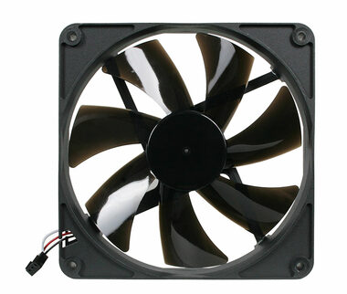 Noiseblocker BlackSilent Pro Fan PK2 čierna / 140mm / 20 dB @ 1200 RPM / 54.73 CFM / 3-pin