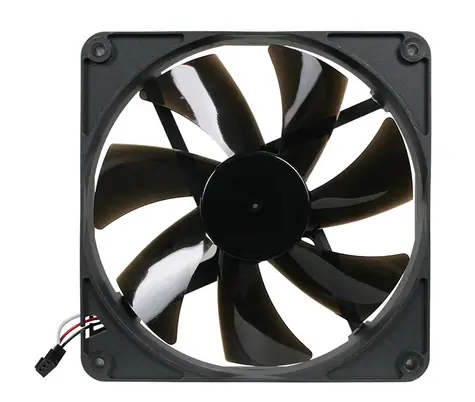 Noiseblocker BlackSilent Pro Fan PK2 čierna / 140mm / 20 dB @ 1200 RPM / 54.73 CFM / 3-pin