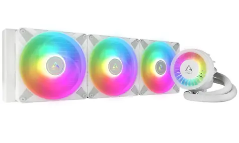 ARCTIC Liquid Freezer III - 420 A-RGB biela / 3x 140mm / 22.5 dB @ 1900 RPM / 69.9 CFM / AMD + Intel