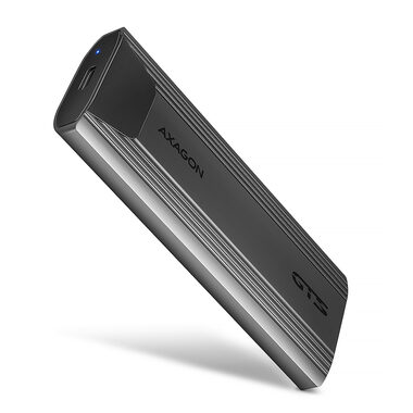 Axagon EEM2-GTS2, 10Gbps USB-C - M.2 NVMe & SATA SSD kovový THIN box, bezskrutkový