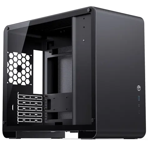 Jonsbo U4 Mini čierna / mATX / 1x USB-A 3.0 / 1x USB-C 3.2 / bez zdroja / priehľadná bočnica 