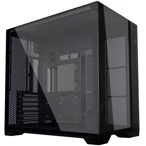 Lian Li O11 Vision Compact čierna / E-ATX / ATX / micro-ATX / 2x USB 3.0 + USB-C / bez zdroja / priehl. bočnice