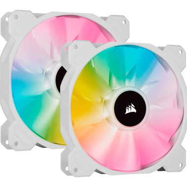 Corsair iCUE SP140 RGB ELITE Performance 2ks biela / 140mm / Hydraulic Bearing / 1200 RPM / 68.11 CFM / 4-Pin