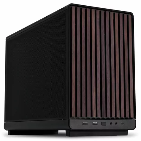 Lian Li DAN Cases A3-mATX Wood edition čierna / mATX / mini-ITX / 2x USB-A 3.0 + USB-C 3.1 / bez zdroja 