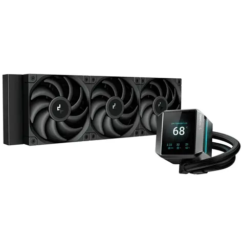 DEEPCOOL MYSTIQUE 360 čierna / 3x 120mm / Fluid Dynamic Bearing / 36.49 dB @ 2150 RPM / AMD + Intel