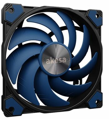 Akasa ALUCIA SC12 modrá / 120mm / Hydro Dynamic Bearing / 33.1 dB @ 2000 RPM / 56.3 CFM / 4-Pin PWM